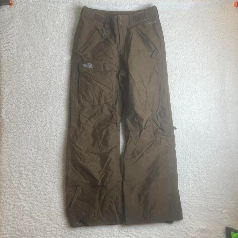 The North Face women's olive hyvent wide leg snowboard pants insulated warm xs